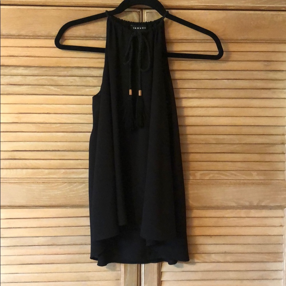 Trouvé Sleeveless Blouse with Tassles